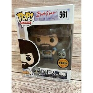 Funko Pop! Vinyl: Bob Ross And Hoot (w/ Owl) #561 Joy Of Painting Chase Lim Ed